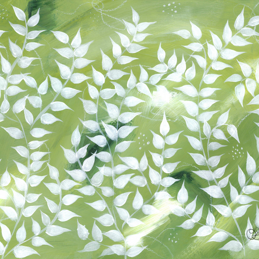 Chinoiserie Abstract En Vert Art Print