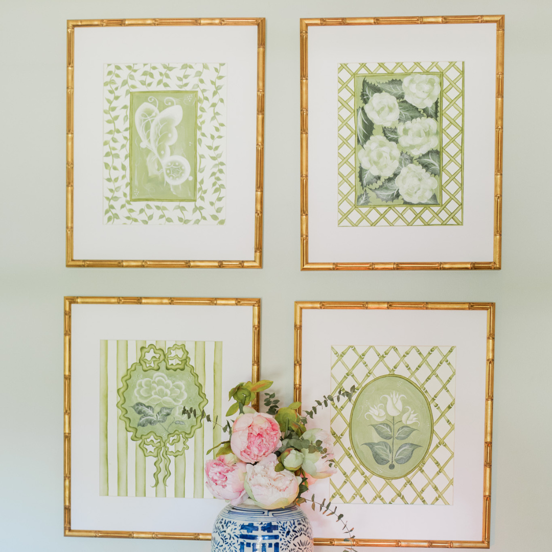 En Vert Botanical Prints Set of Four