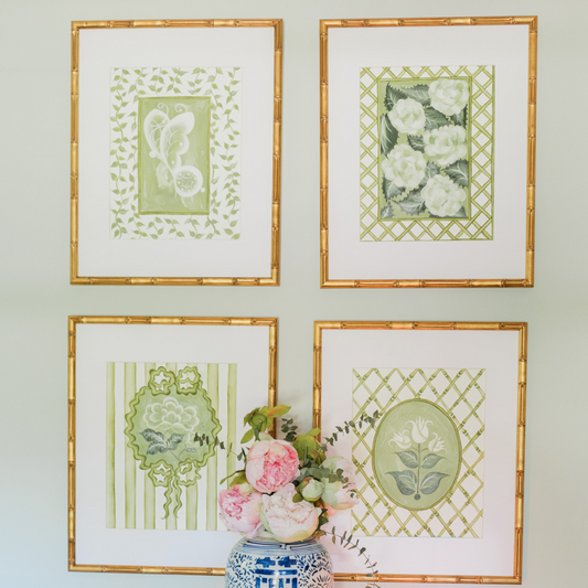 En Vert Botanical Prints Set of Four