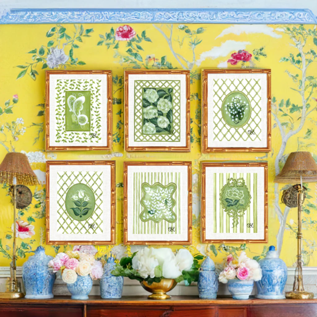En Vert Botanical Prints Set of Six