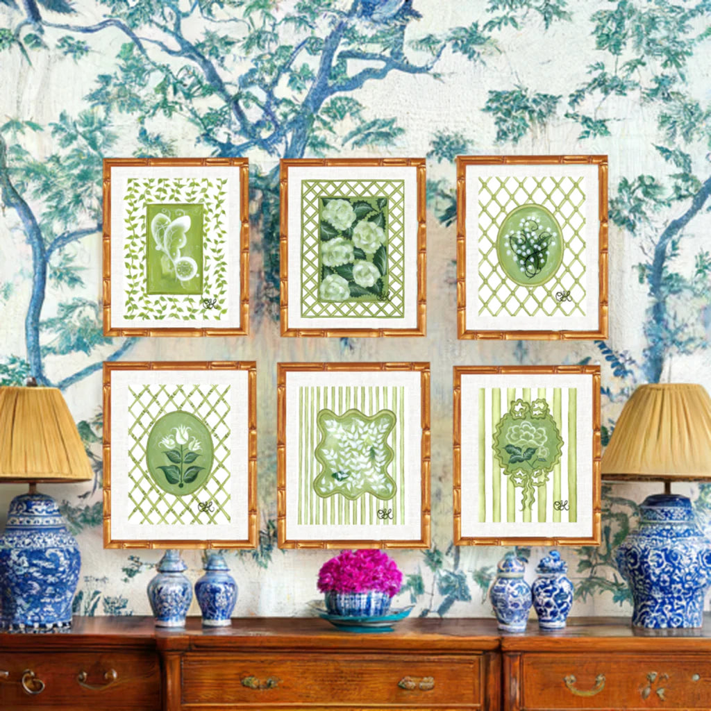 En Vert Botanical Prints Set of Six