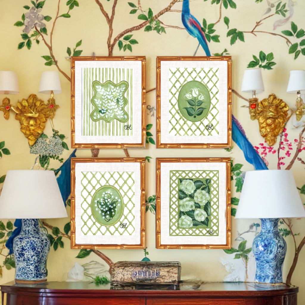 En Vert Botanical Prints Set of Four