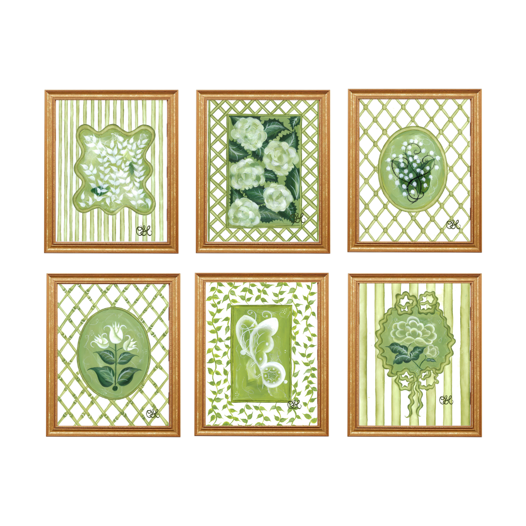 En Vert Botanical Prints Set of Six