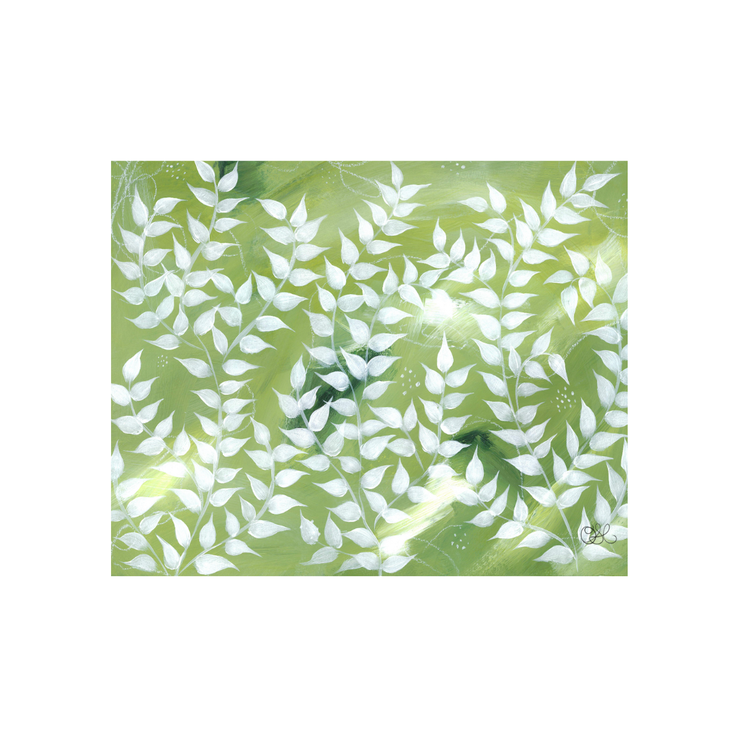 Chinoiserie Abstract En Vert Art Print