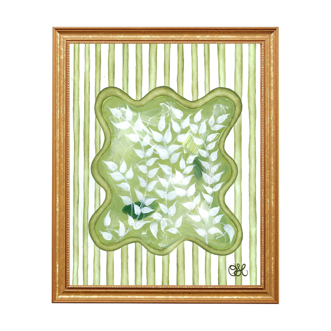 Chinoiserie Tourbillon En Vert Art Print