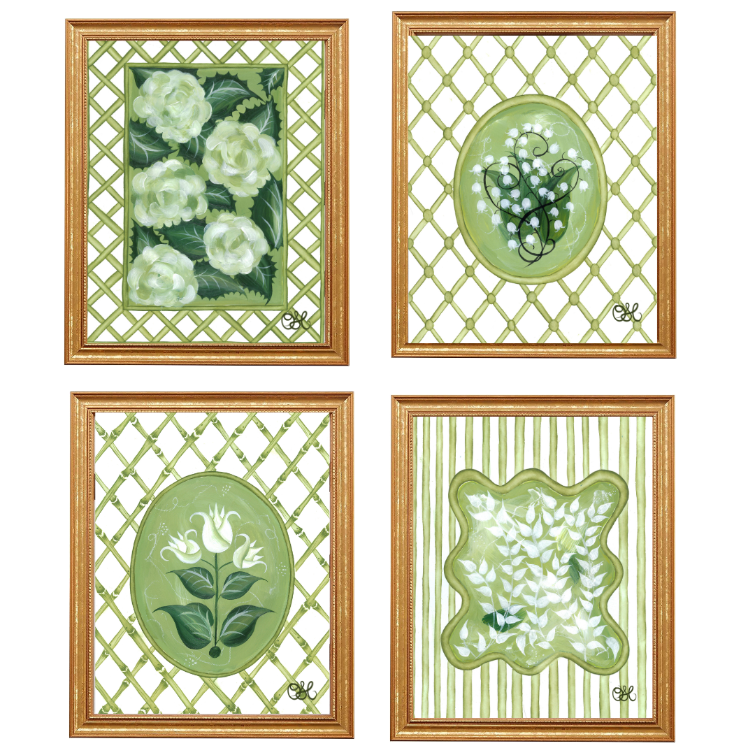 En Vert Botanical Prints Set of Four