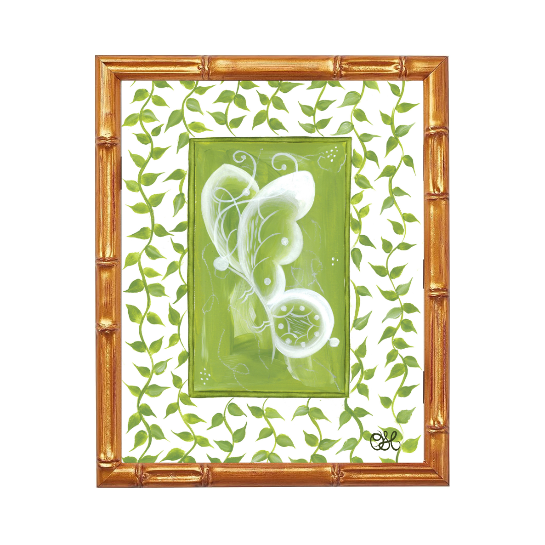 Tennis House Butterfly En Vert Art Print