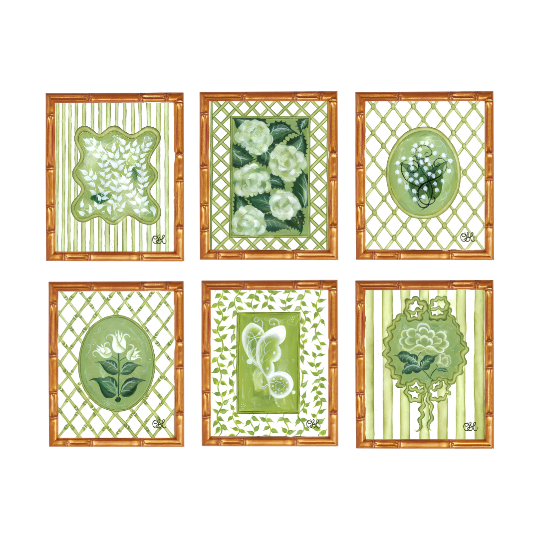 En Vert Botanical Prints Set of Six