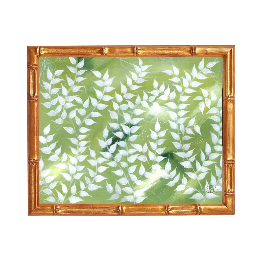 Chinoiserie Abstract En Vert Art Print
