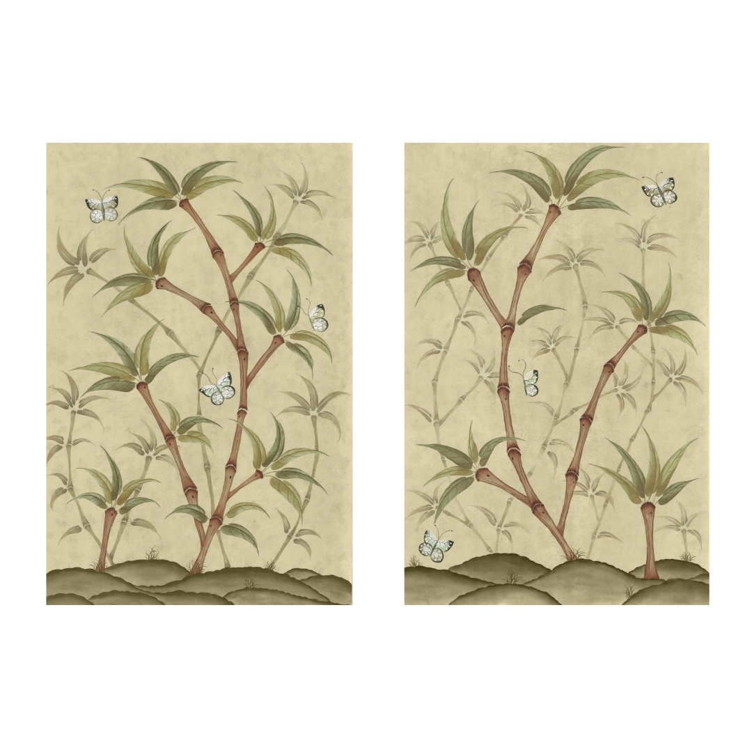 Chinoiserie Panel Print Pair | Bamboo En Fleur