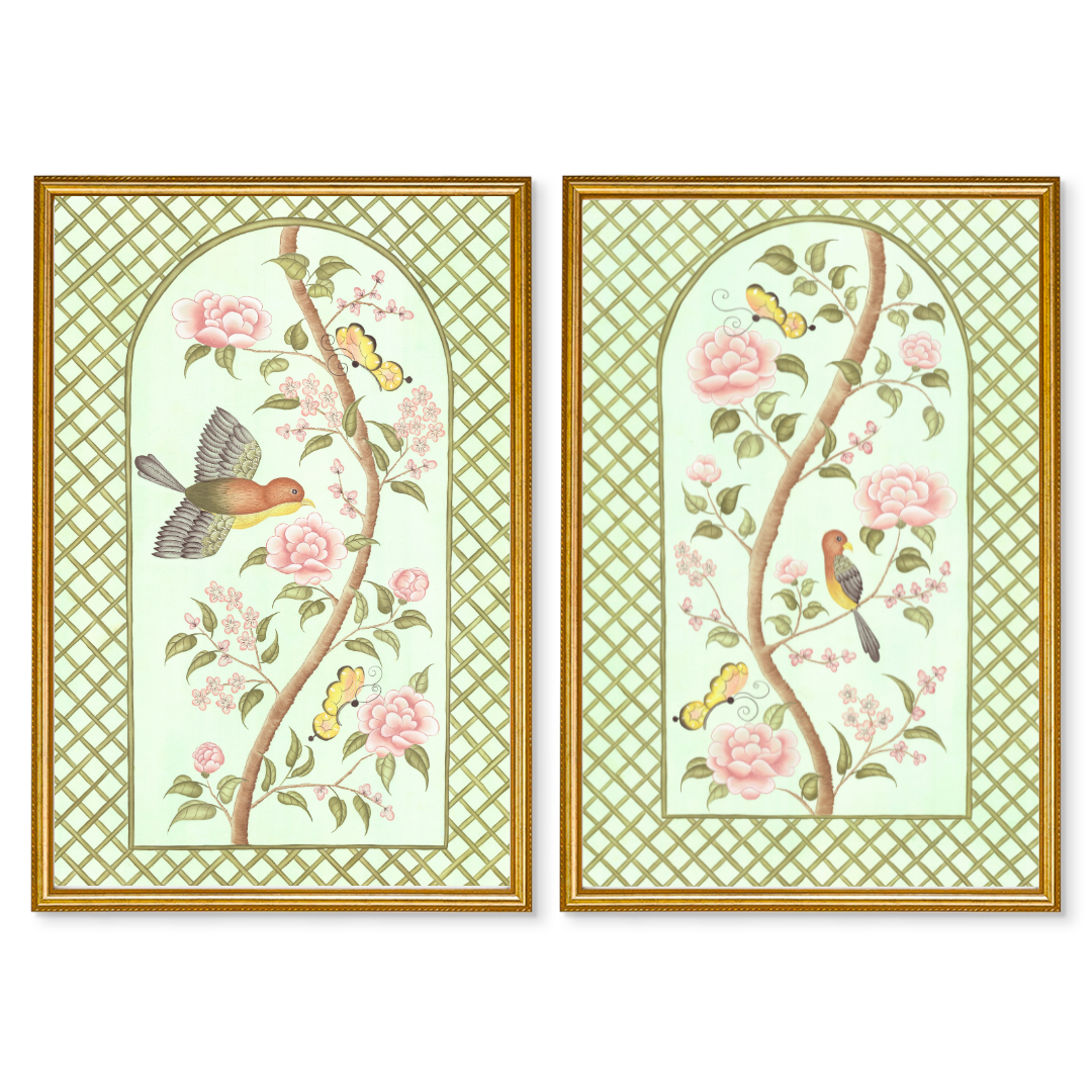 Chinoiserie Panel Print Pair | Le Jardín De Elizabeth