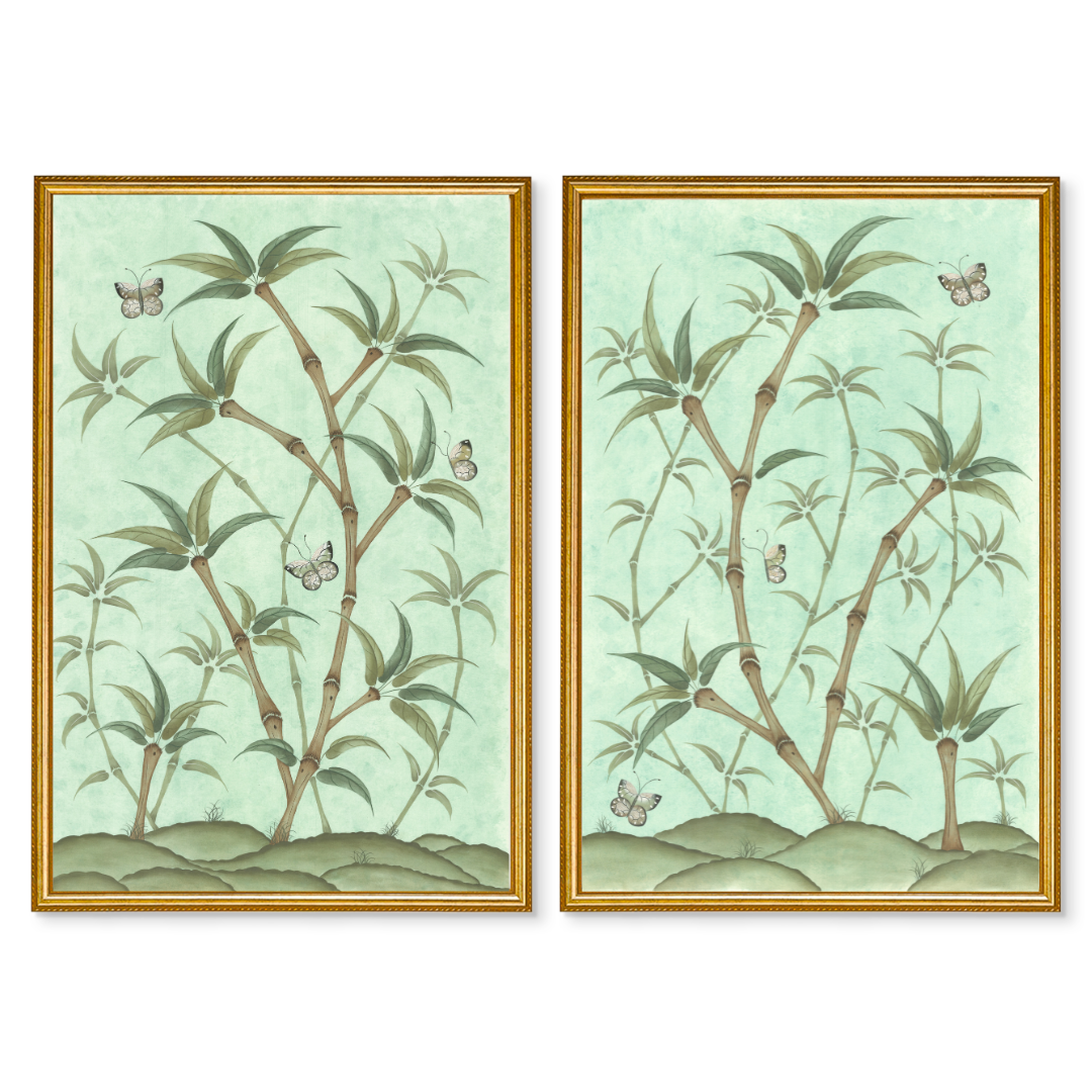 Chinoiserie Panel Print Pair | Bamboo En Fleur