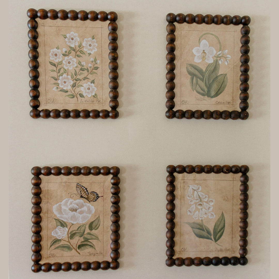 Botanique Blanc Set of 4 Originals on Papier