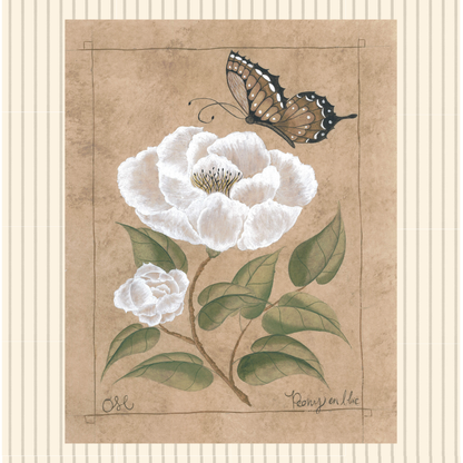 Botanique Blanc Set of 4 Originals on Papier