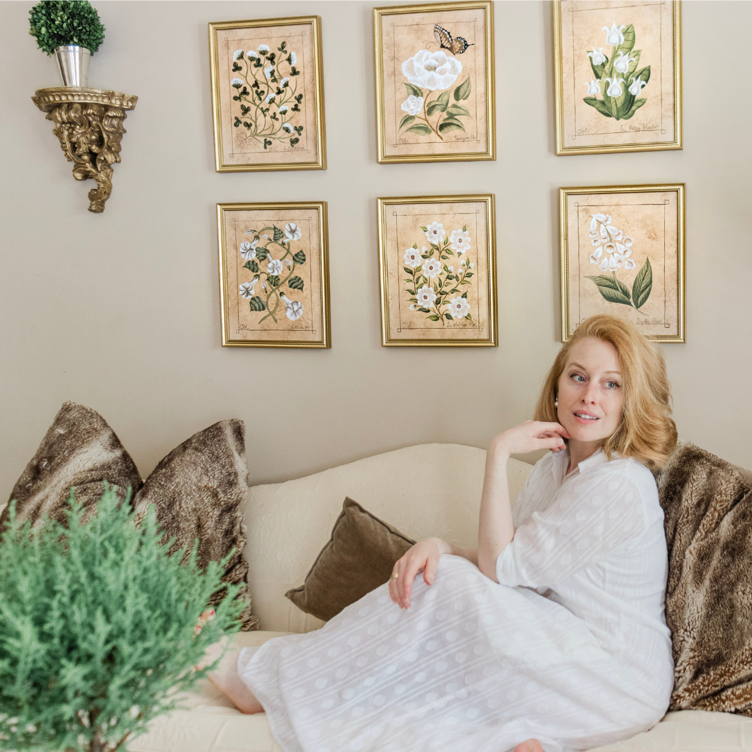 Botanique Blanc Orchid Art Print