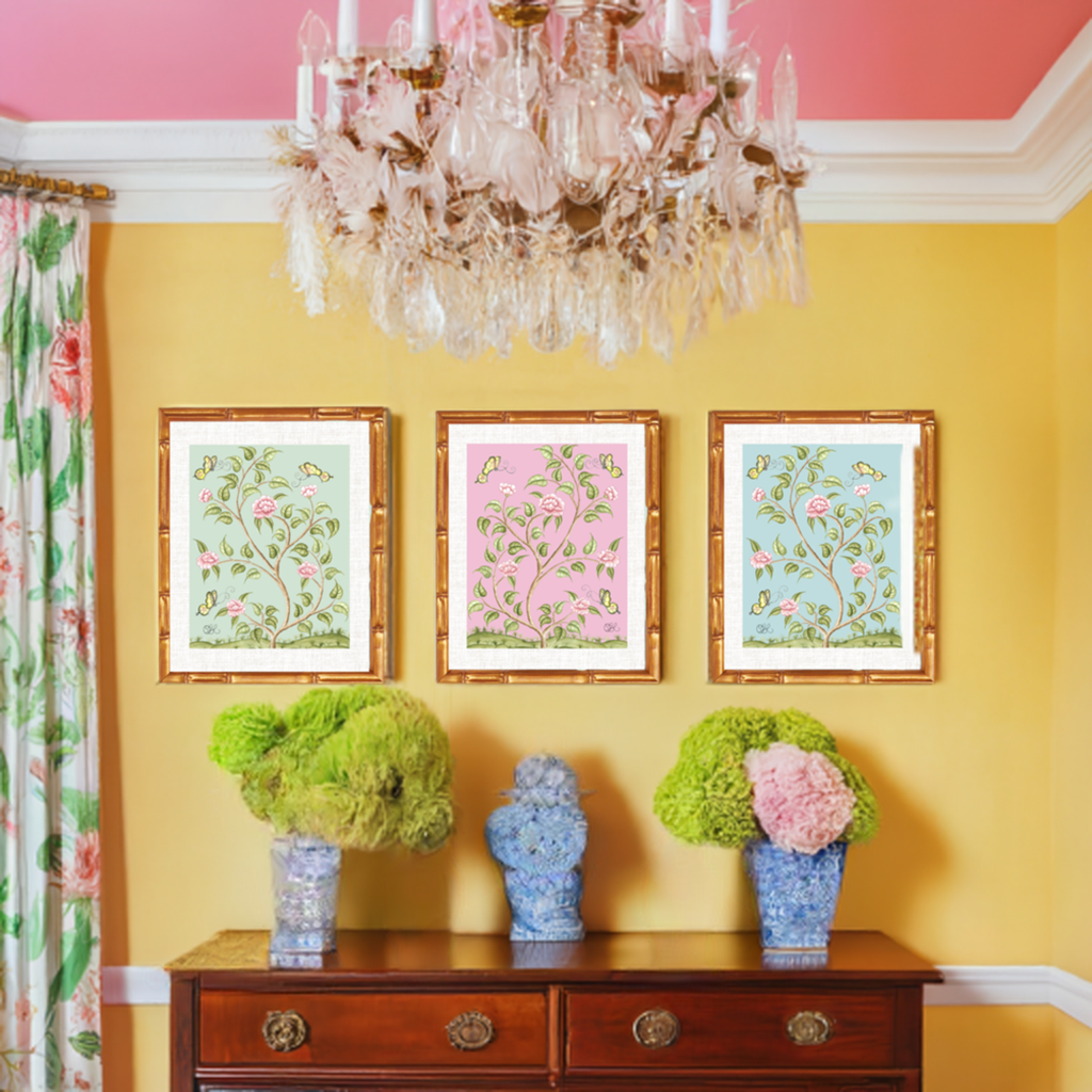 Chinoiserie Tree En Fleur Art Print (Pink)