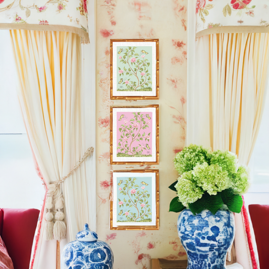 Chinoiserie Rainbow Art Print Set of 3 (Large)