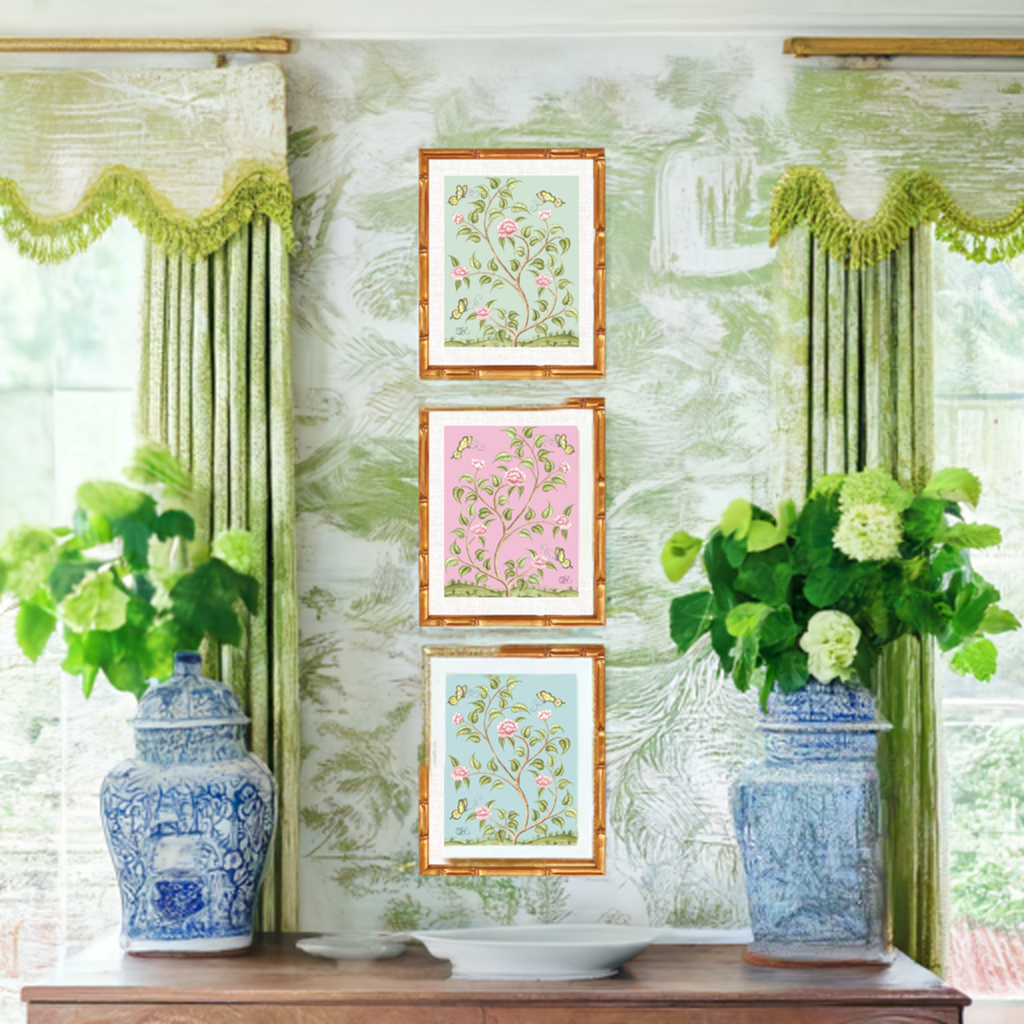 Chinoiserie Rainbow Art Print Set of 3 (Medium)