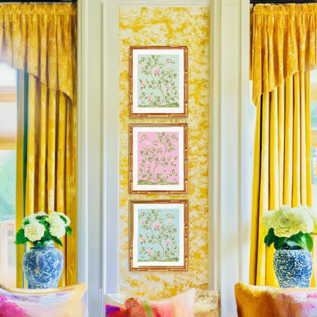 Chinoiserie Rainbow Art Print Set of 3 (Small)