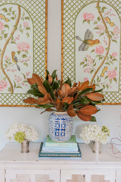 Original Chinoiserie Panels on Silk (Pair of 2) | Le Jardín De Elizabeth