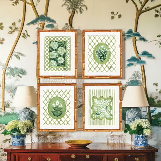 En Vert Art Print Set of 4 (Large)