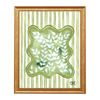 Chinoiserie Tourbillon En Vert Art Print