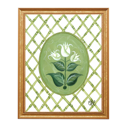 French Tulips En Vert Art Print