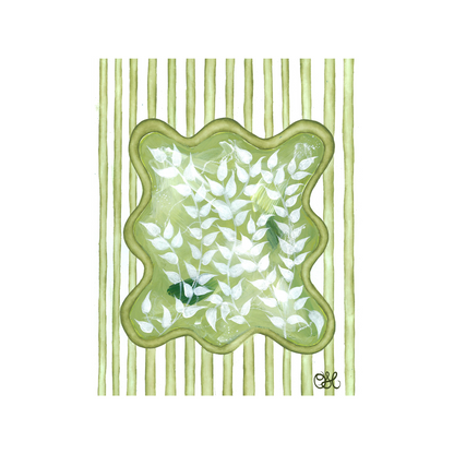 Chinoiserie Tourbillon En Vert Art Print