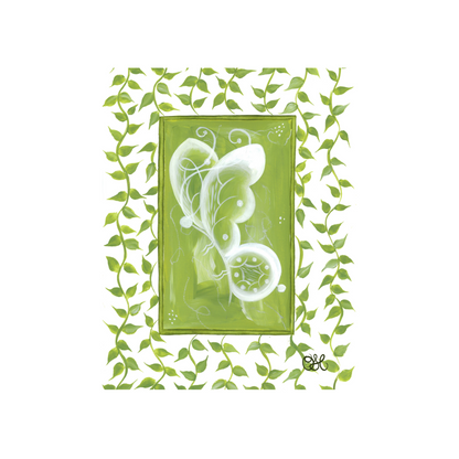 Tennis House Butterfly En Vert Art Print