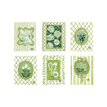 En Vert Botanical Prints Set of Six