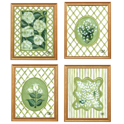 En Vert Botanical Prints Set of Four