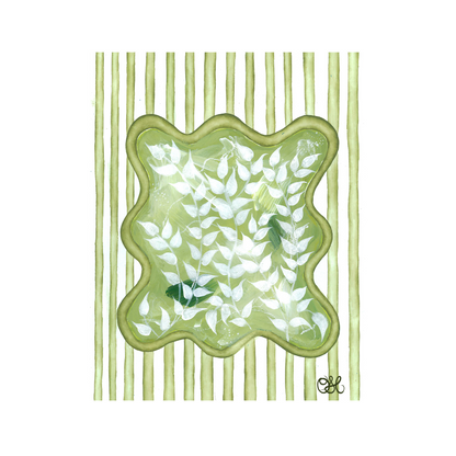 Chinoiserie Tourbillon En Vert Art Print