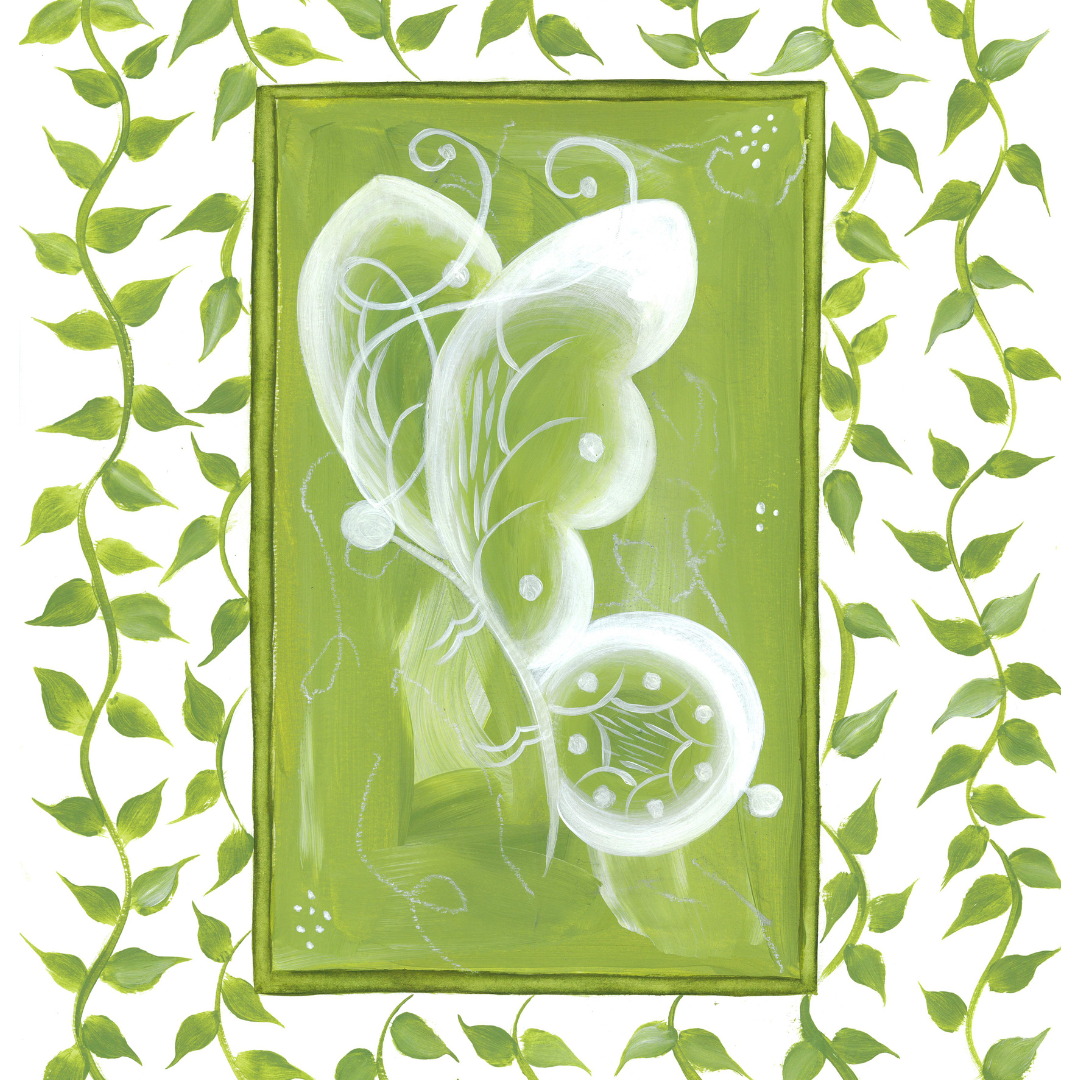 Original Tennis House Butterfly En Vert (11x14)