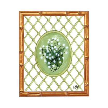 Lily of the Valley Trellis En Vert Art Print