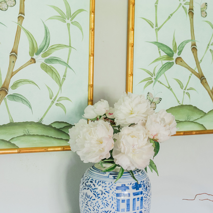 Bamboo En Fleur Triptych | Chinoiserie Panel Print Trio