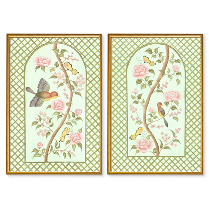 Chinoiserie Panel Print Pair | Le Jardín De Elizabeth