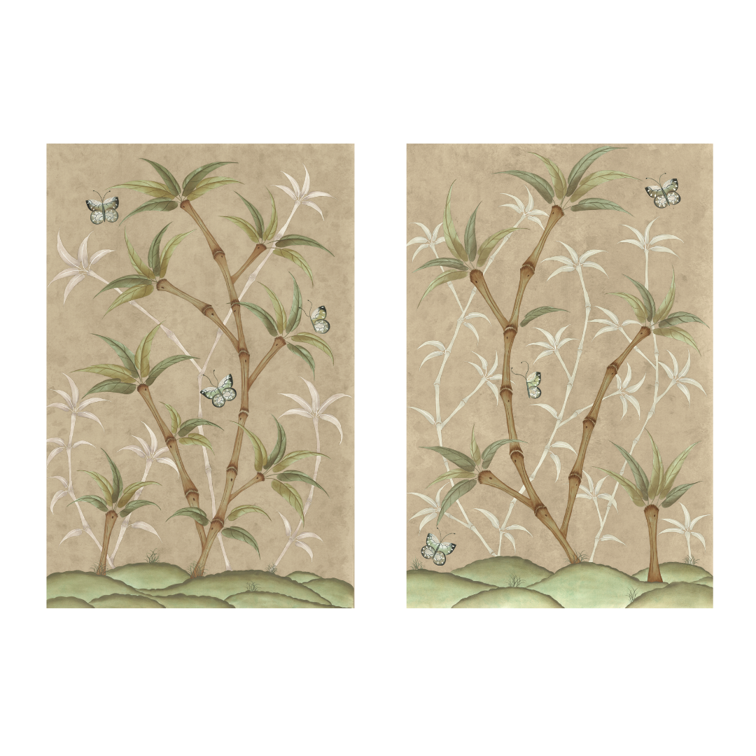 Chinoiserie Panel Print Pair | Bamboo En Fleur