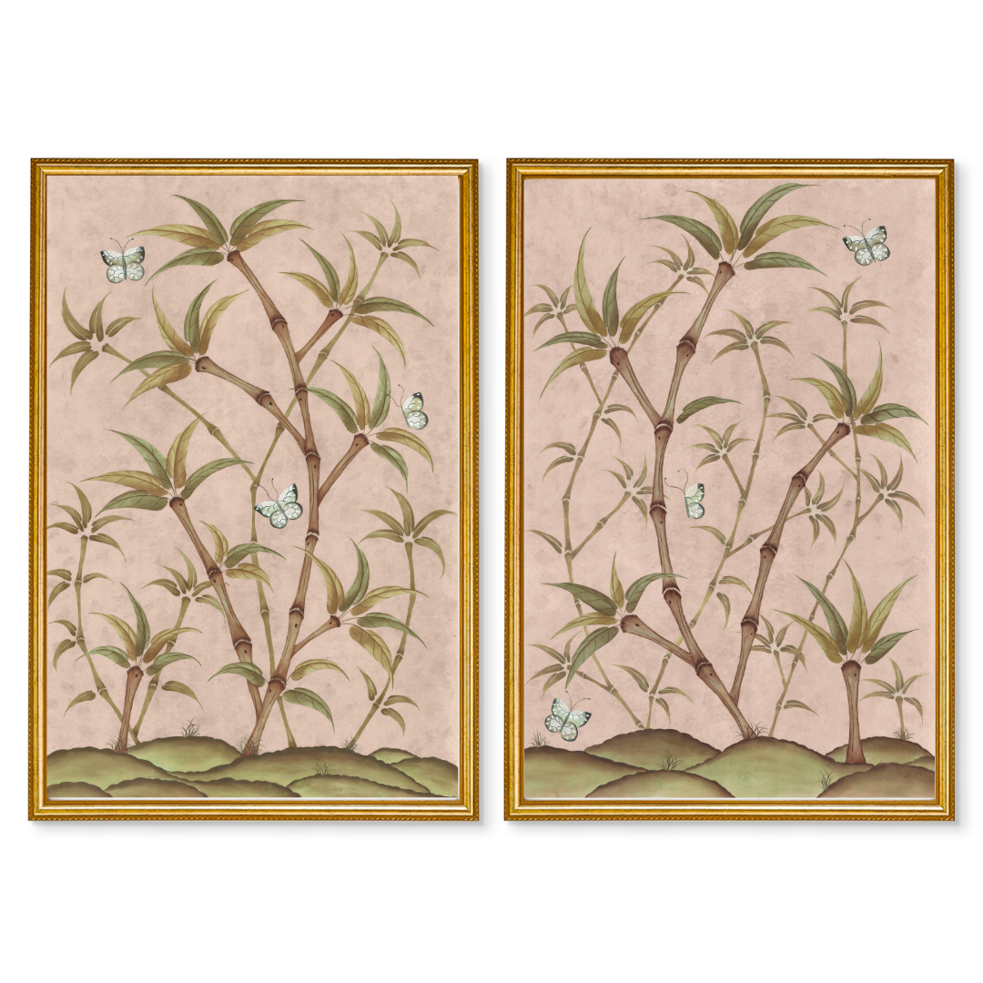 Chinoiserie Panel Print Pair | Bamboo En Fleur