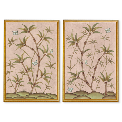 Chinoiserie Panel Print Pair | Bamboo En Fleur