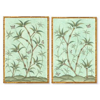 Chinoiserie Panel Print Pair | Bamboo En Fleur