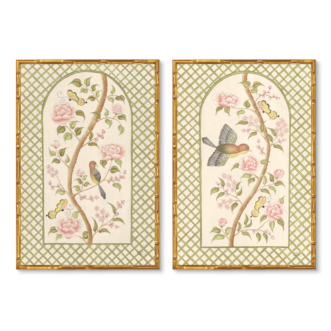 Chinoiserie Panel Print Pair | Le Jardín De Elizabeth