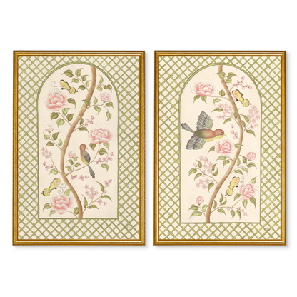 Chinoiserie Panel Print Pair | Le Jardín De Elizabeth