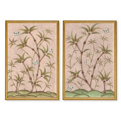 Chinoiserie Panel Print Pair | Bamboo En Fleur