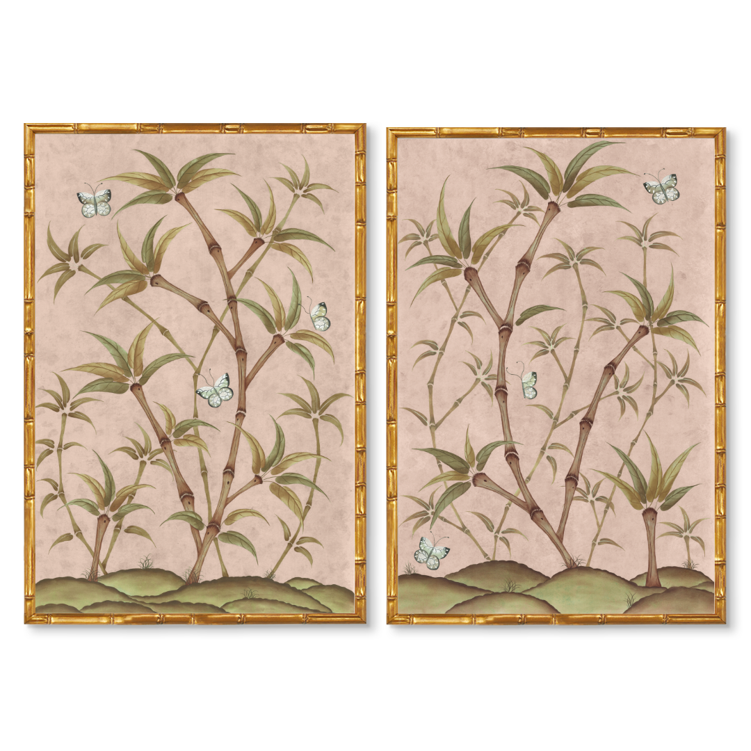 Chinoiserie Panel Print Pair | Bamboo En Fleur