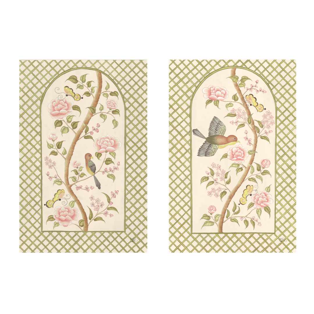 Chinoiserie Panel Print Pair | Le Jardín De Elizabeth