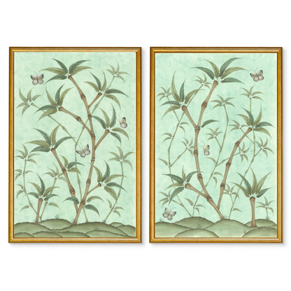 Chinoiserie Panel Print Pair | Bamboo En Fleur