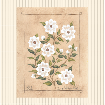 **Botanique Blanc Set of 9 Originals on Papier